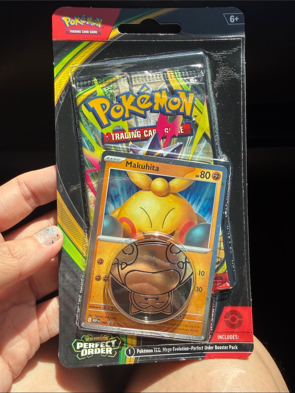 Pokémon TCG Makuhita Coin & Booster Pack mega evolution Perfect Order w/ Snorlax